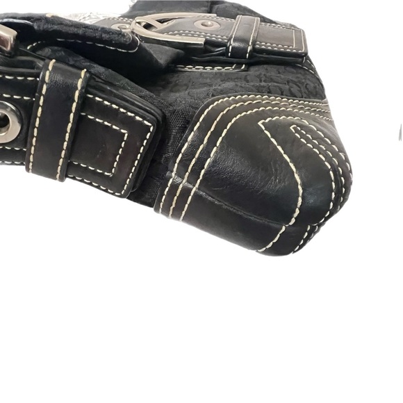 Vintage Coach Soho Black Signature C Pattern Canvas Y2K Hobo Bag F05Q-3628 - Picture 4 of 11